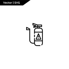 Firefighter equipment icon with cute outline style. Minimalist and elegant. Pure vector.