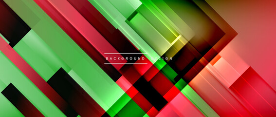 Dynamic lines on fluid color gradient. Trendy geometric abstract background for your text, logo or graphics