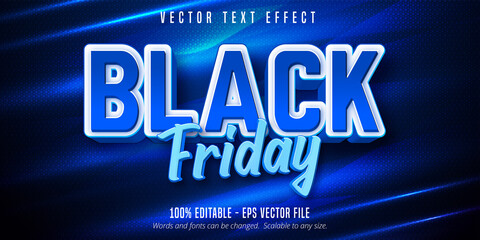 Black friday text, editable text effect