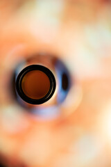 close up of a wine bottle