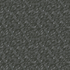 Seamless botanic floral gray pattern with liliaceae