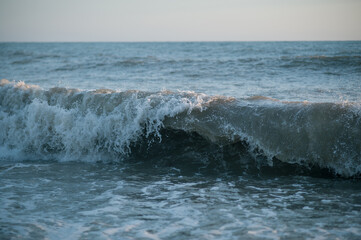 wave at sea, storm