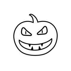  Halloween Character outline pictogram isolated on white