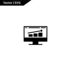 Web and computer icon with trendy solid style. Minimalist and elegant. Pure vector.