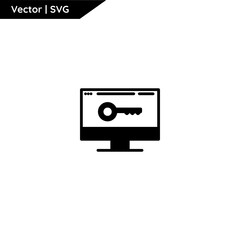 Web and computer icon with trendy solid style. Minimalist and elegant. Pure vector.