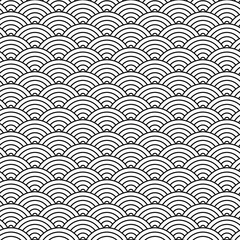 Seamless Japanese Wave Pattern Vector Illustration