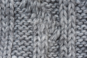 Gray lambswool knit texture background