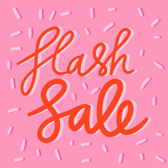 hand-drawn flash sale vector illustration. trendy vector business