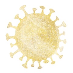 Corona Virus Muster Spirale Illustration Gold