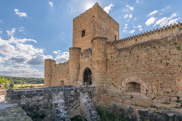 Fototapeta na wymiar The famous medieval castle of Pedraza in the province of Segovia (Spain)