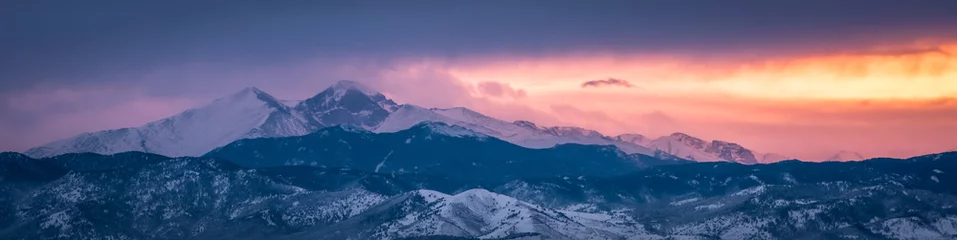 Foto op Canvas Sunset Panorama in the Rocky Mountains of Colorado  © LightcrafterArtistry