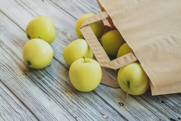 eco package,  natural, eco friendly, ecology, green apples