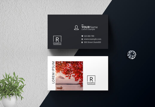 Portrait Business Card Layout