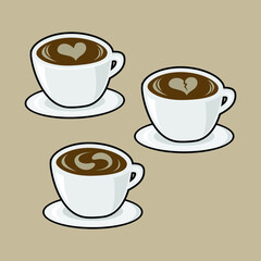 Set of Coffee Shop. Coffee shop logo vector. Coffee shop design illustration. Coffee logo, Coffee icon isolated flat