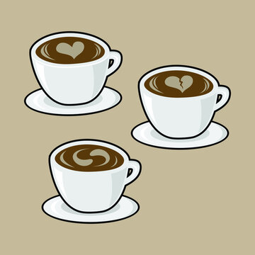 Set of Coffee Shop. Coffee shop logo vector. Coffee shop design illustration. Coffee logo, Coffee icon isolated flat