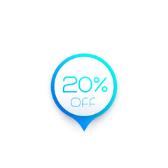 Fototapeta premium Discount sticker, sale tag, ad offer