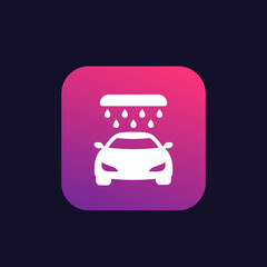 Obraz premium car wash service vector icon