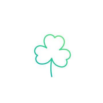 Shamrock, Trefoil Line Icon