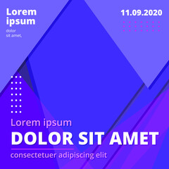 Geometric vector template in cool shades
