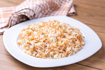 Traditional delicious Turkish food; Turkish style rice