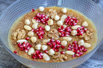 Traditional delicious Turkish dessert; Ashura (Asure)