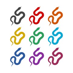 Snake icon, color set