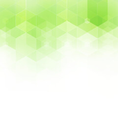 Light green hexagons vector background mosaic. Colorful illustration in abstract style. Hexagonal template for business design. eps 10