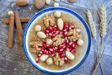 Traditional delicious Turkish dessert; Ashura (Asure)