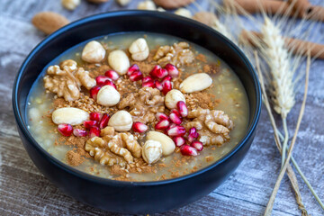 Traditional delicious Turkish dessert; Ashura (Asure)