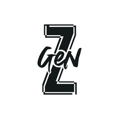 Gen Z, Generation Z, 2000's Kid, Future Generation, 2020 Vector Text Illustration Background