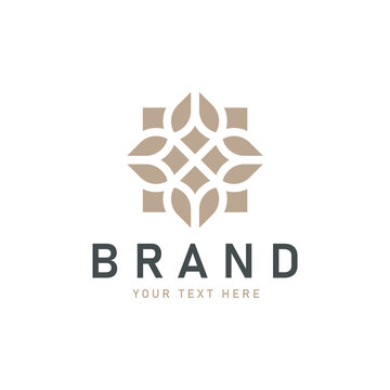 Abstract geometric luxury logo design	