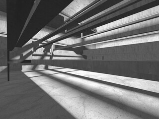 Abstract architecture interior background. Empty concrete room