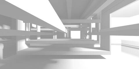 White Modern Background. Abstract Building Concept