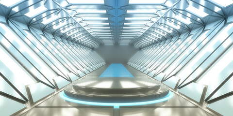 3d render. Futuristic stage set