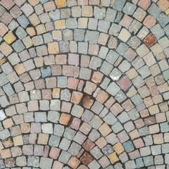 texture of old pavement stones street