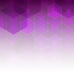 Abstract illustration. purple vector hexagon background. eps 10