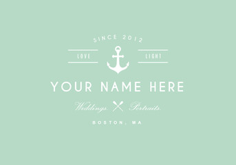 Anchor nautical photographer logo design