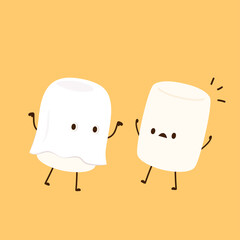 Marshmallow vector. marshmallow character design.