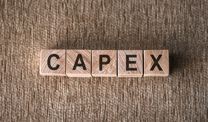 CAPEX - Capital Expenditure. Business and finance concept - obrazy, fototapety, plakaty