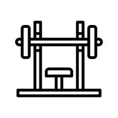 free time related gim weight rod with table or stool vector in lineal style,