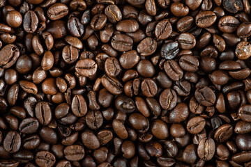 Fototapeta premium Nice close up shot of coffee beans in day light food photography