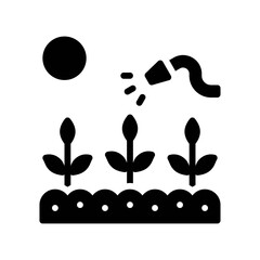 free time related flowers with water pipe and sun vector in solid design,