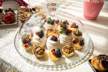 homemade fruit cake at  party