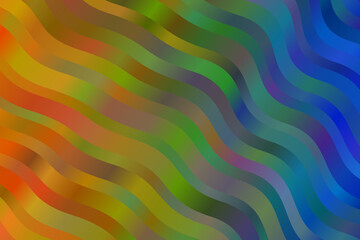 Beautiful Orange, green and blue waves abstract vector background.