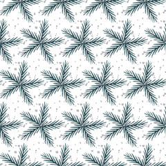 Watercolor Christmas and New Year pattern design. Seamless digital paper.