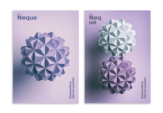 Minimalist 3D Design and Typography Poster Layout