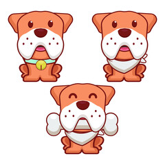 Cute dog icon set, it's good for Pet logo, Pet shop, veterinary, or dog lover logo