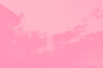 Beautiful sky with cirrocumulus clouds, pink watercolor toned