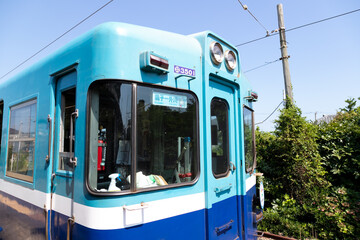 ローカル鉄道の駅の風景　千葉県銚子市　日本
