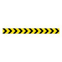 Yellow and black alert stripe icon. Barricade construction tape. Police warning and hazard stripe. Vector illustration isolated on white background